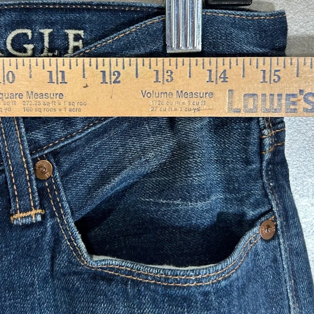 American Eagle Slim Straight Jeans Mens 30x30 Dark Wash‎ Blue Denim 100% Cotton